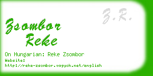 zsombor reke business card